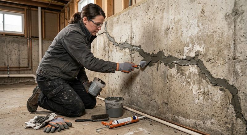 Cracked Basement Floor Repair in Enterprise, AL
