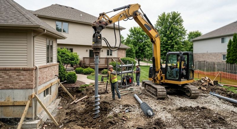 Helical Pile Installation in Enterprise, AL